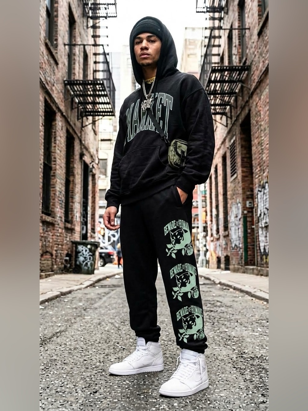 Market Studios “Beware of Humans” Men Joggers